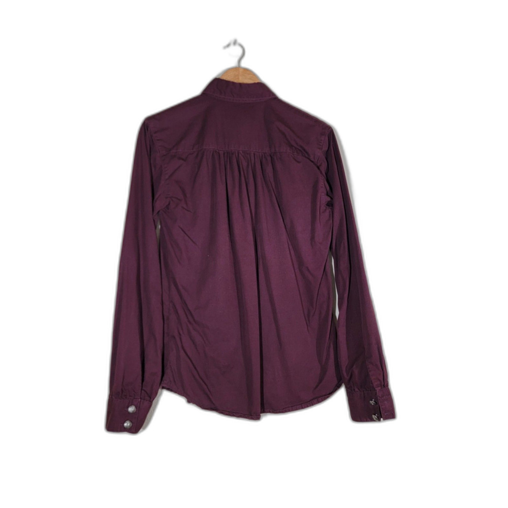 Harley Davidson Women's Maroon Long Sleeve Embroidered Button Shirt - Small - Picture 2 of 7